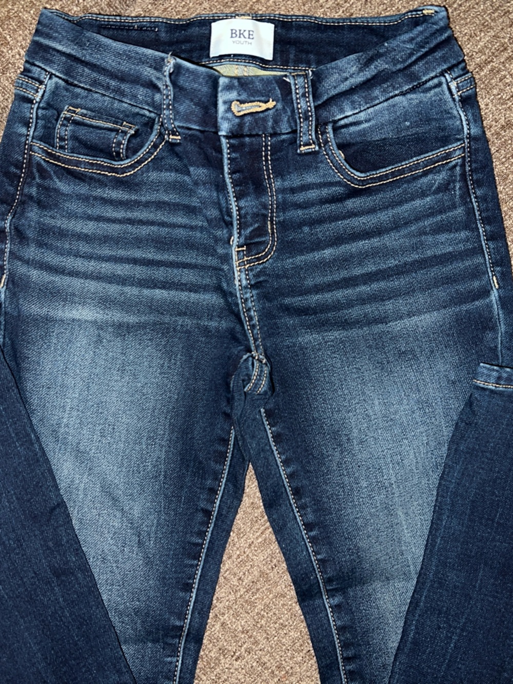 Girls BKE Dark Indigo Bootcut Jeans
